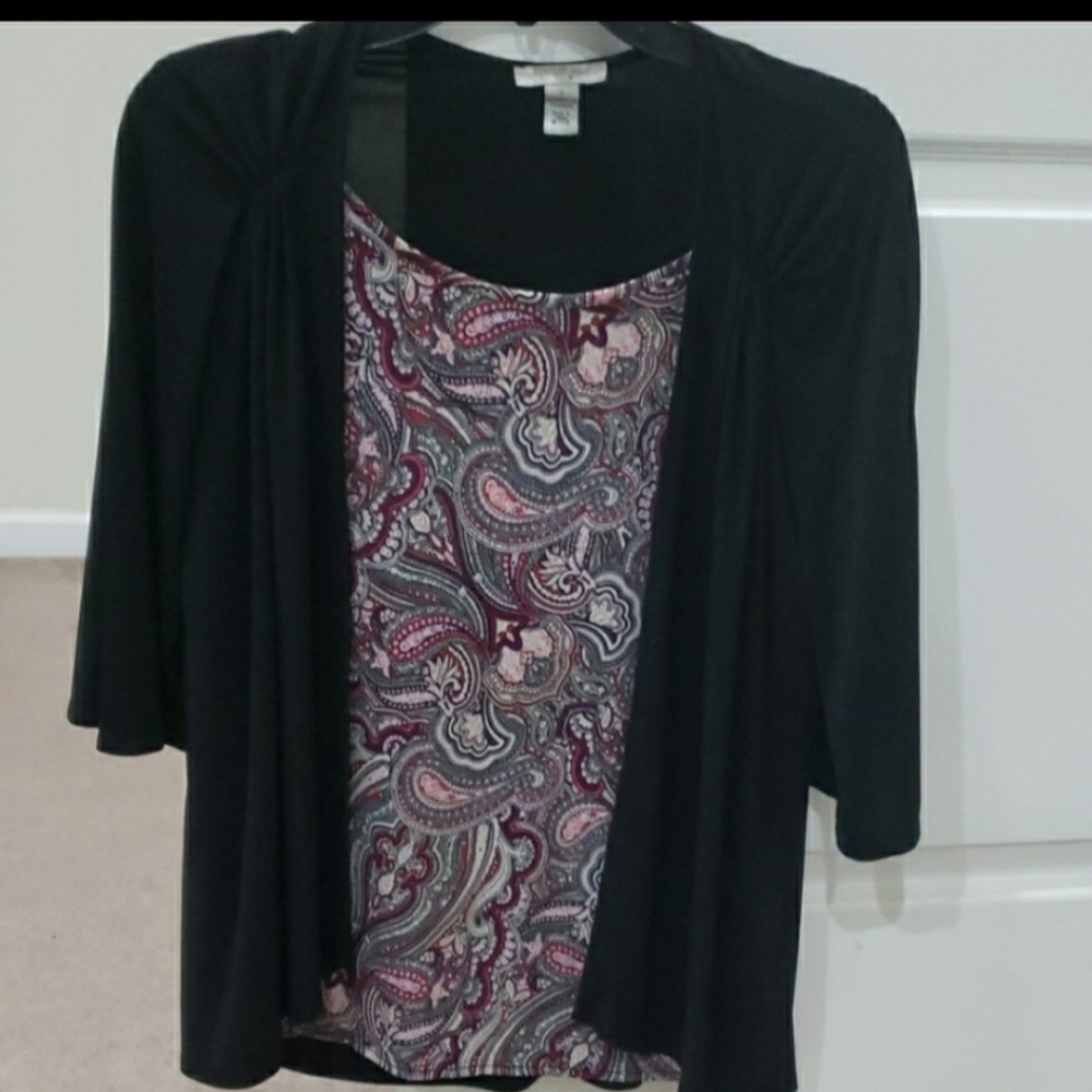 Mercer Street Studio Women's Top 3/4 sleeves small
